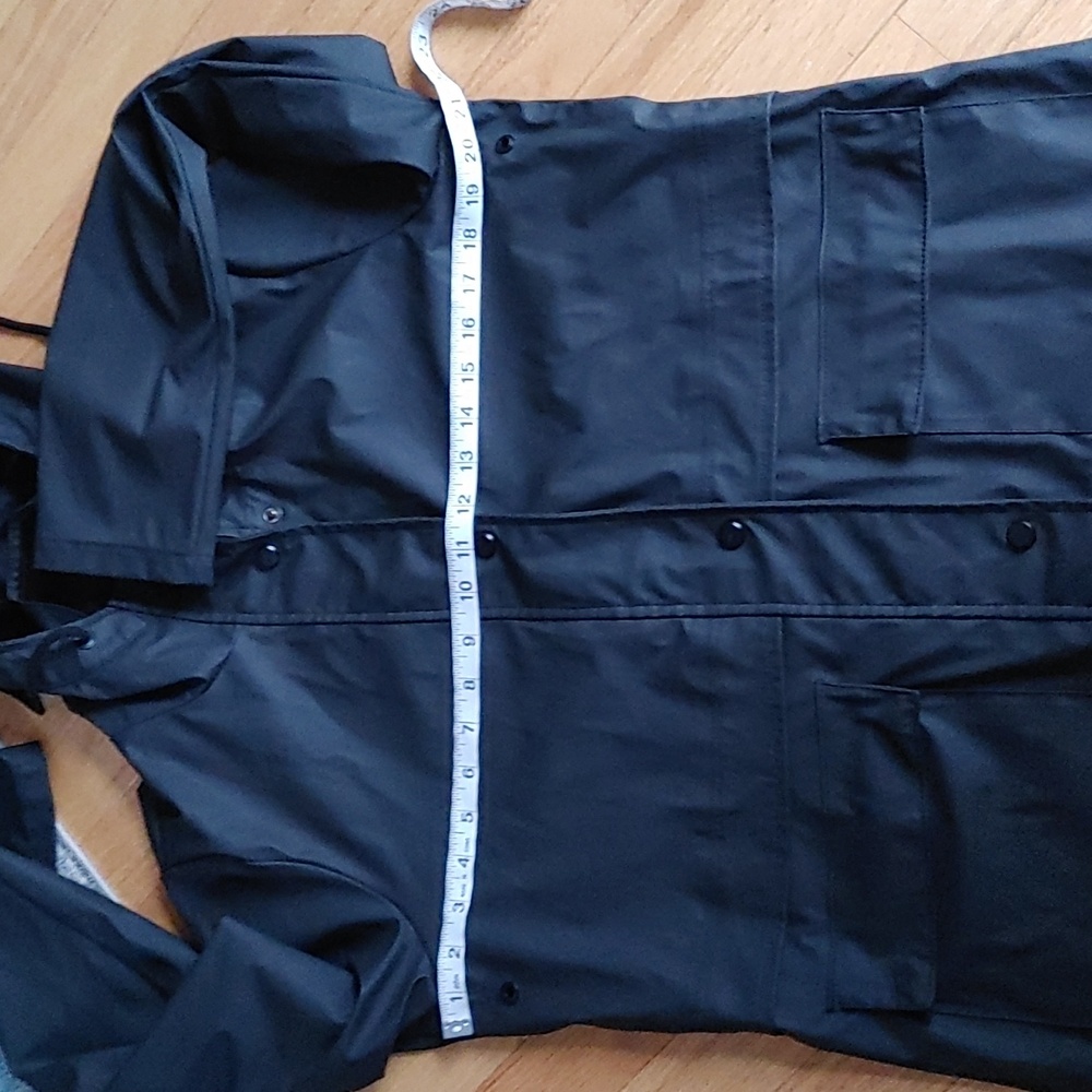 Only Classic Black Rain Jacket Coat M - Picture 7 of 8
